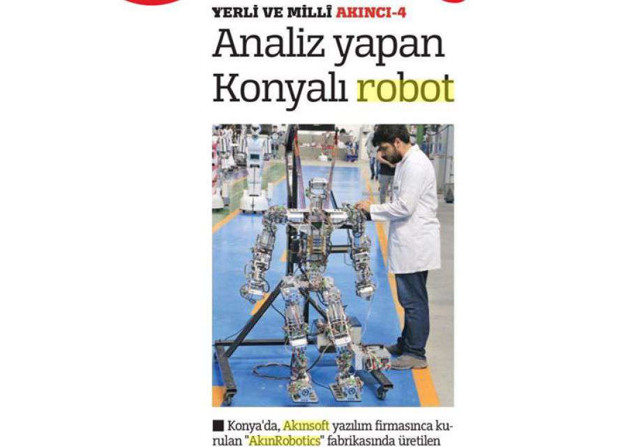 Adım Atan Robot Akıncı 4 Görücüye Çıktı Konulu İnternet Basınında Yer Alan Haberler