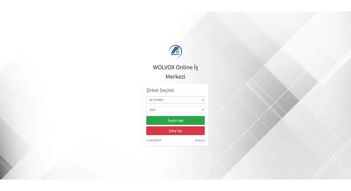Online İş Merkezi Programı | WOLVOX ERP | AKINSOFT 